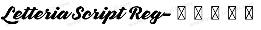 Letteria Script Reg字体转换